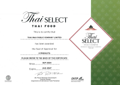 Thai SELECT certification for Instant Bean Vermicelli Boat Noodle Flavor and Instant Rice Noodles Boat Noodle Flavor Double Dragon Ready Brand 